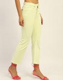 Madame Mid Rise Cotton Green Denim