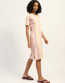 mSECRET Striped Pink Cotton Night Dress