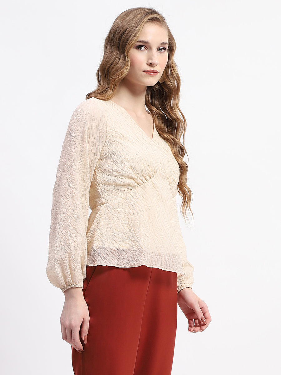 Madame Beige Empire Waist Top