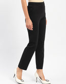 Madame Tapered Fit Black Trousers