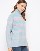 Madame Striped Multicolor Turtleneck Sweater