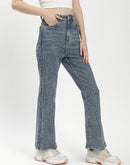 Madame Blue Whiskered Flared Jeans