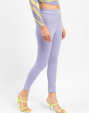 Madame Lilac Mid Rise Elastic Waist Jegging