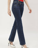 Madame Cut Seam Carbon Blue Flared Jeans