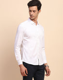 Camla Barcelona Solid Button Down White Cotton Shirt