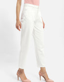 Madame Solid White Mom Fit Jeans