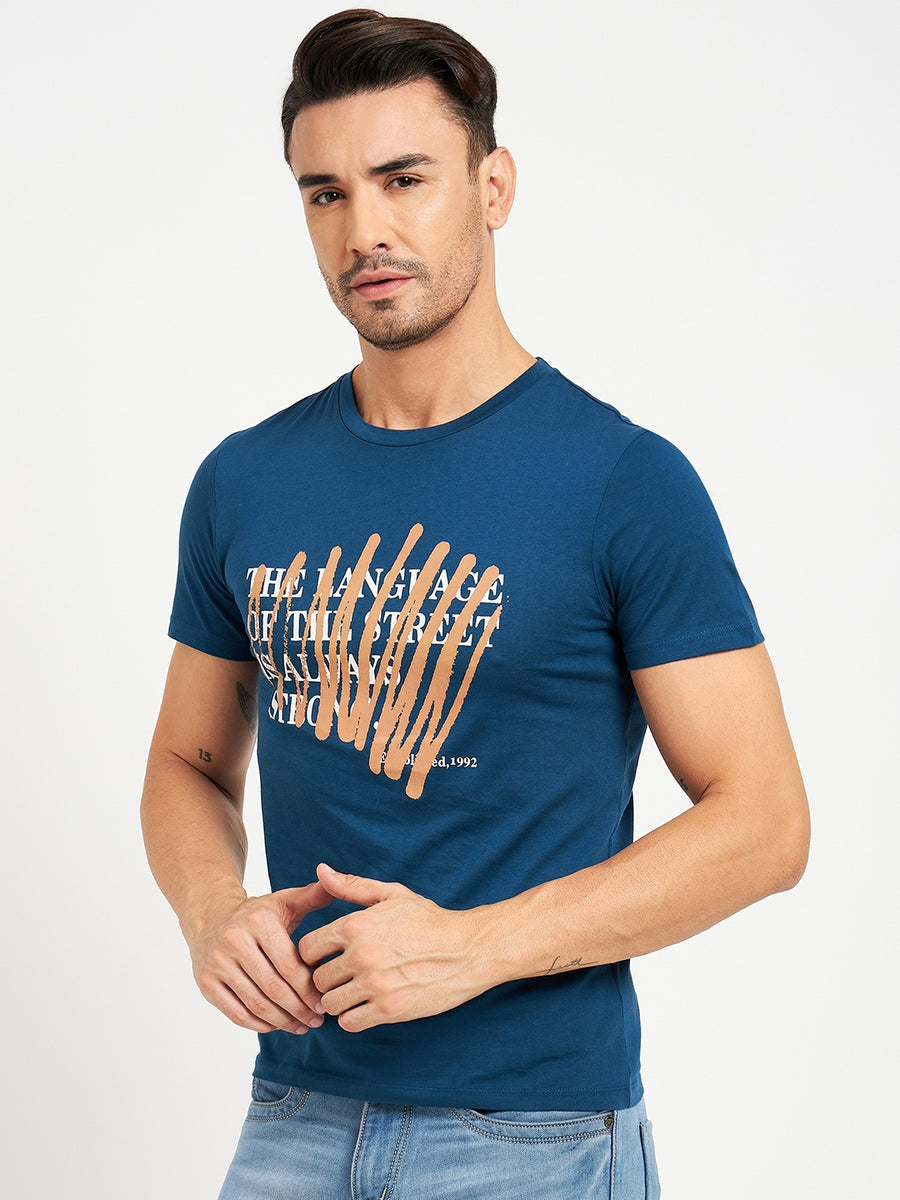 Camla Navy T- Shirt For Men