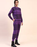 Camla Barcelona Check Purple Two Piece Ensemble