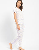 mSECRET Regular Printed Mauve Fit NIghtsuit Set