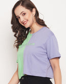 Madame Violet Colourblocked Printed Tshirt