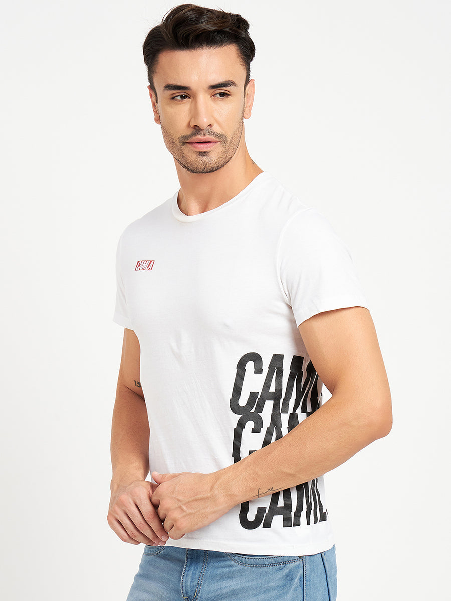 Camla White T- Shirt For Men