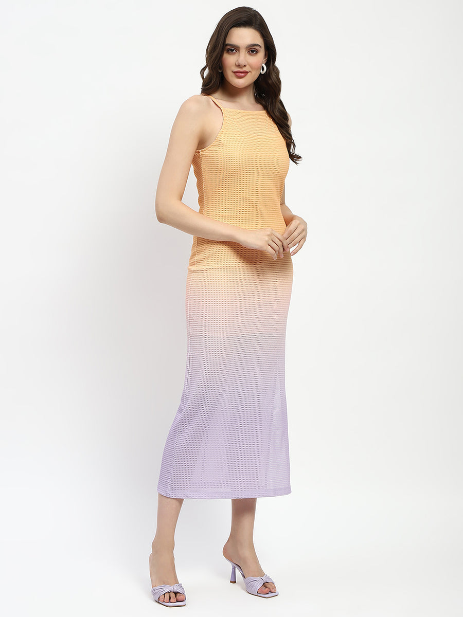 Madame Mustard Ombre Knit Cami Bodycon Dress