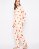 mSECRET Printed Top and Bottoms Orange Nightsuit