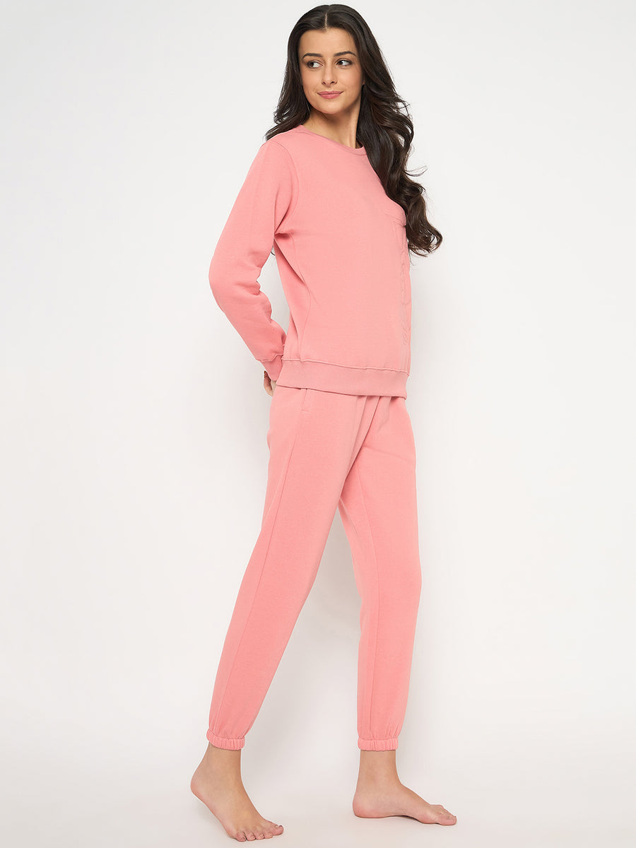 mSECRET Cotton Blend Pink Night Suit