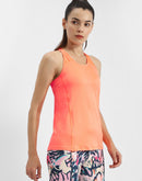 Madame Solid Orange Active Tank Top