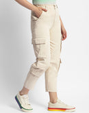 Madame Mid Rise Tapered Fit Off-White Cargo