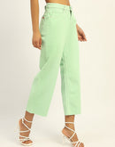 Madame Regular Mid Rise Cotton Green Denim