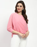 Madame Pink Embellished Wrap Top