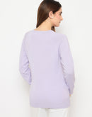 Madame V Neck Skinny Fit Mauve Sweater