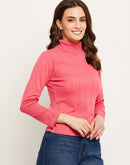 Camla Barcelona Turtleneck Hot Pink Top