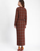 Madame Rust Plaid Skirt and Sweater Co-ord Set