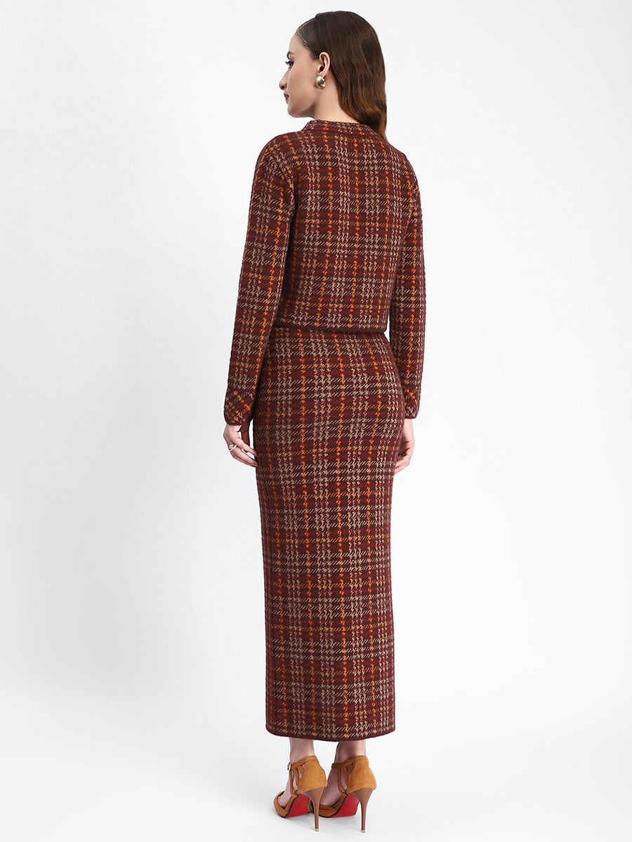 Madame Rust Plaid Skirt and Sweater Co-ord Set