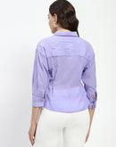 Madame Cinched Waist Lilac Shirt