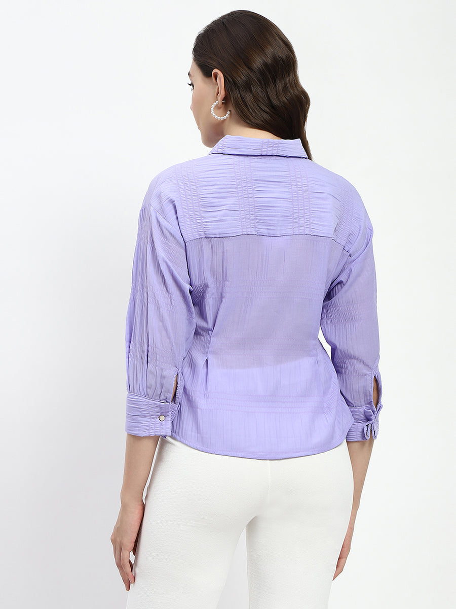 Madame Cinched Waist Lilac Shirt