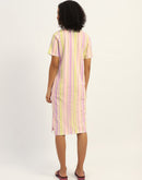 mSECRET Striped Pink Cotton Night Dress