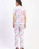 mSECRET Pink Tie-Dye Button-Down Pajama Set with Collared Shirt