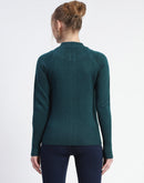 Madame Green Full-Zip Knit Sweater