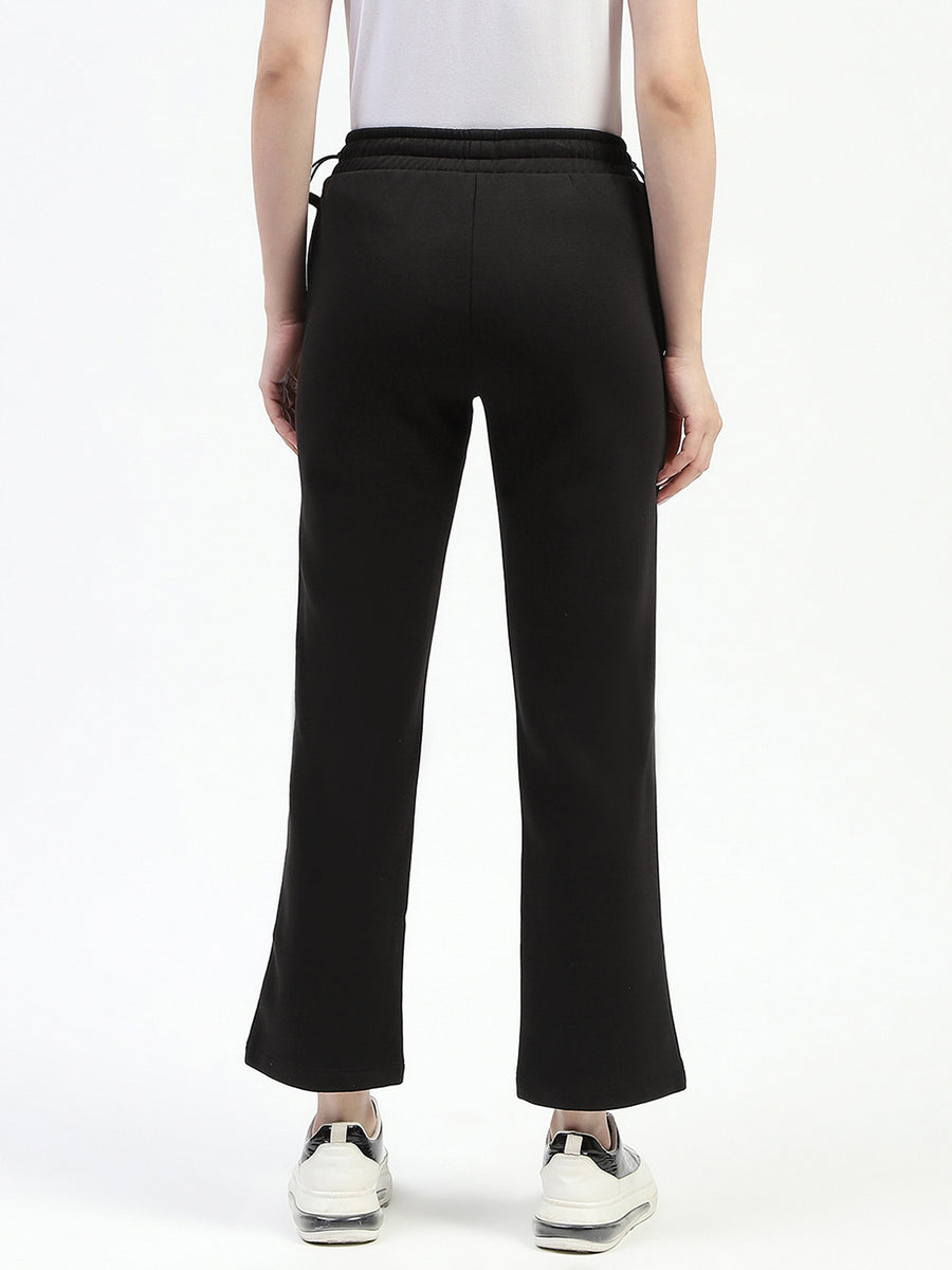 Madame Black Cotton Track Bottoms