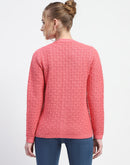 Madame Hot Pink V-Neck Knit Cardigan