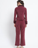 Madame Plum Velvet Detailed Ensemble