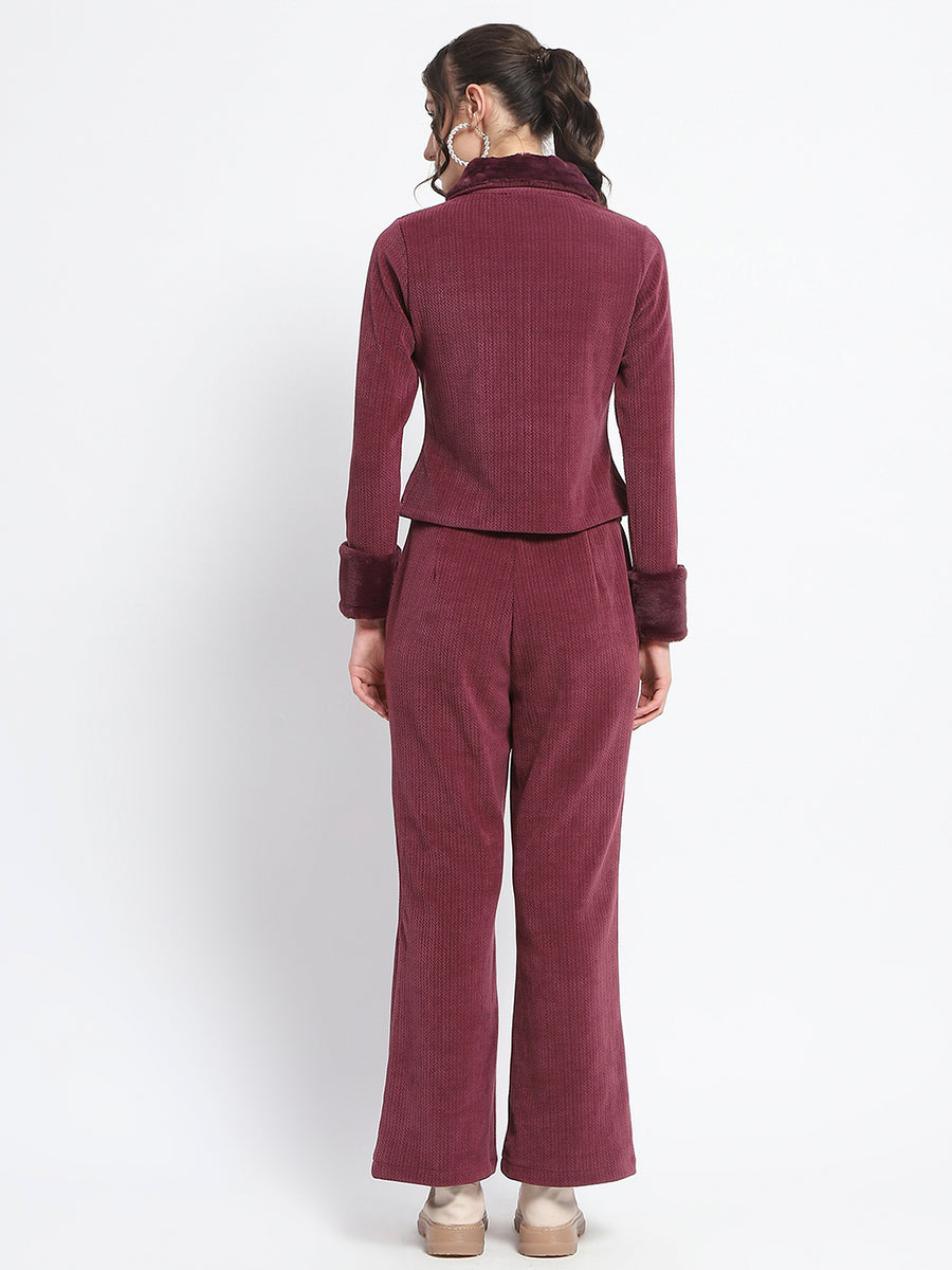 Madame Plum Velvet Detailed Ensemble