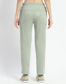 Madame Graphic Detailed Mint Cotton Blend Track Bottoms