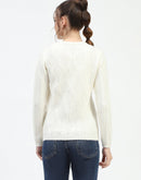 Madame White Buttoned Cardigan