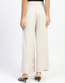 Madame Gurkha Beige Flared Trousers