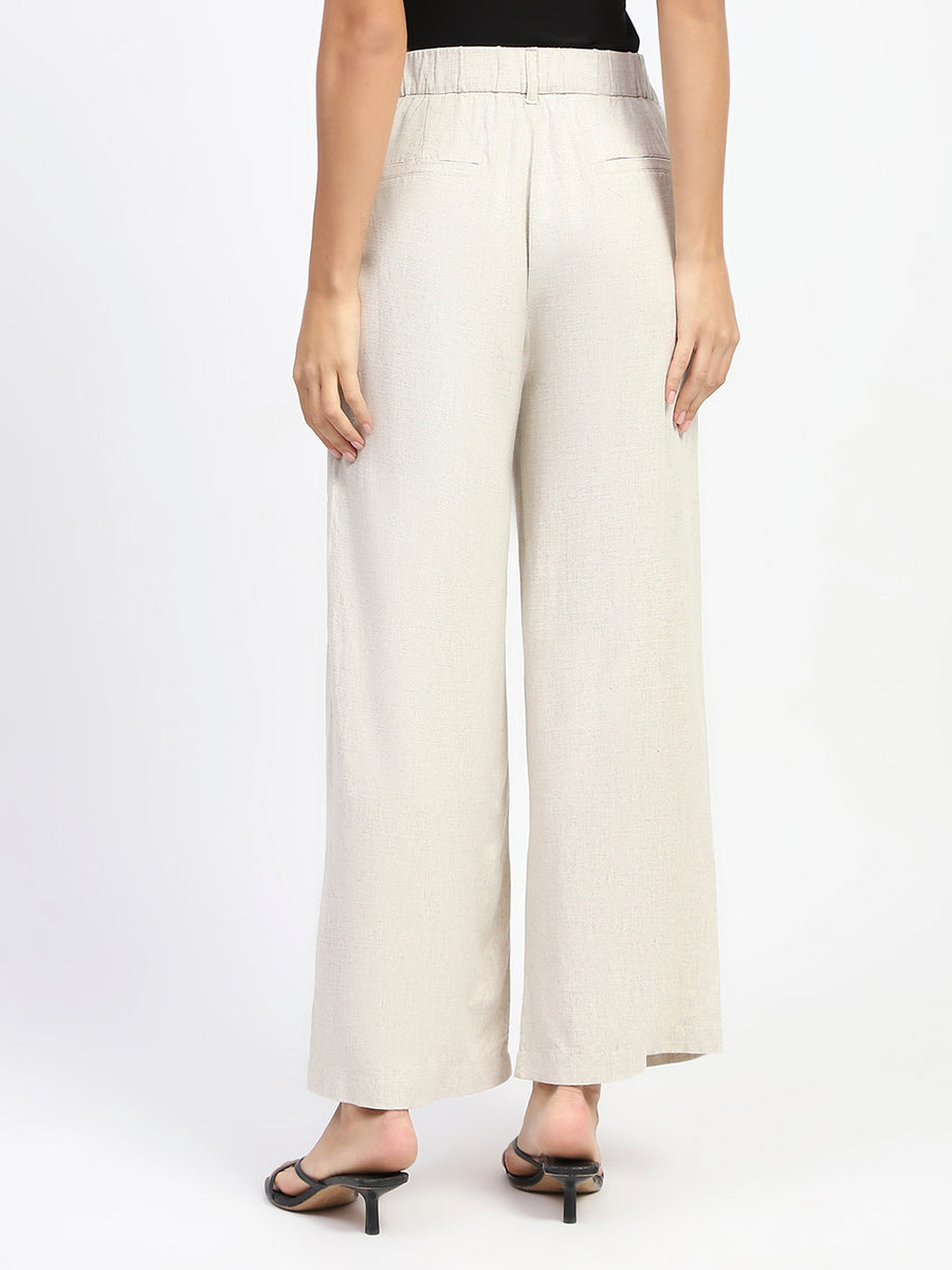 Madame Gurkha Beige Flared Trousers