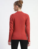 Madame Blush Full-Zip Knit Sweater