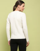 Madame Cable Knit Off White Cardigan