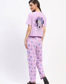 mSECRET Disney Typography Mauve Nightsuit Set