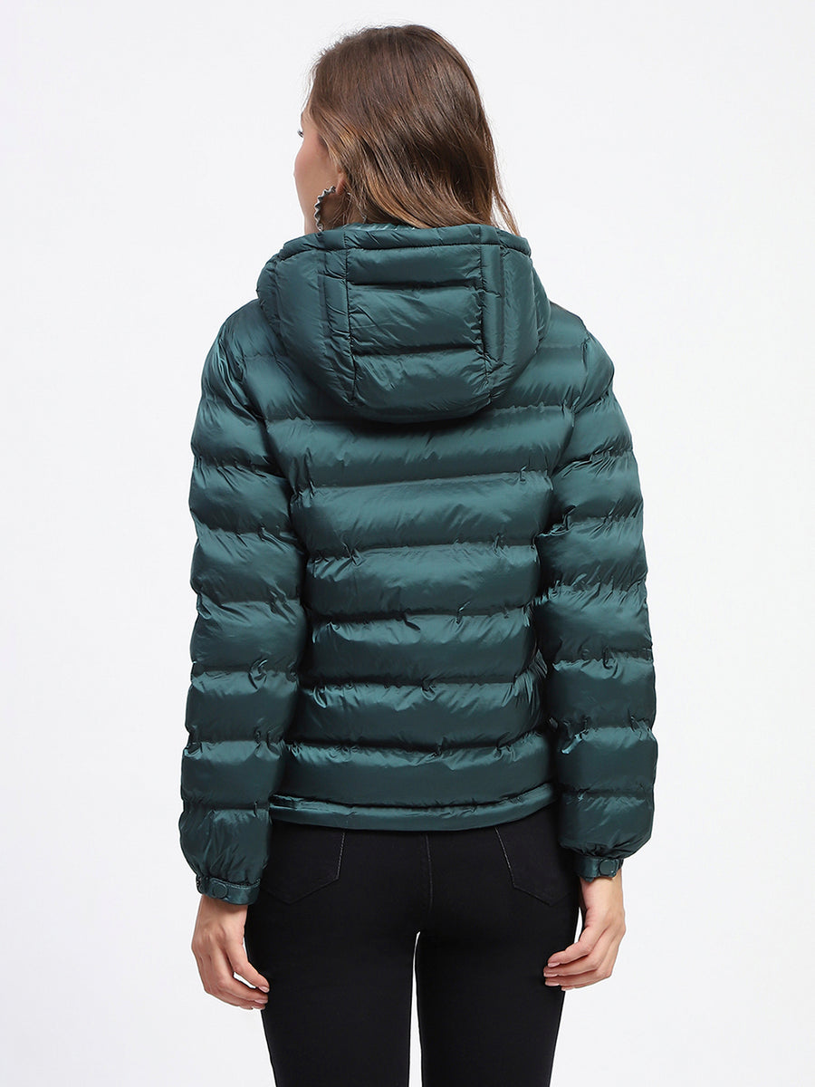 Madame Quilted Cotton Green Puffer Jacket