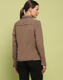 Madame Allover Embellished Brown Shirt