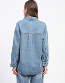 Madame Blue Button Down Denim Jacket