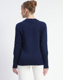 Madame Blue Full-Zip Knit Sweater