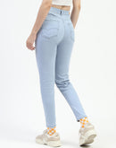 Madame Ice Blue Skinny Fit Cotton Jeans