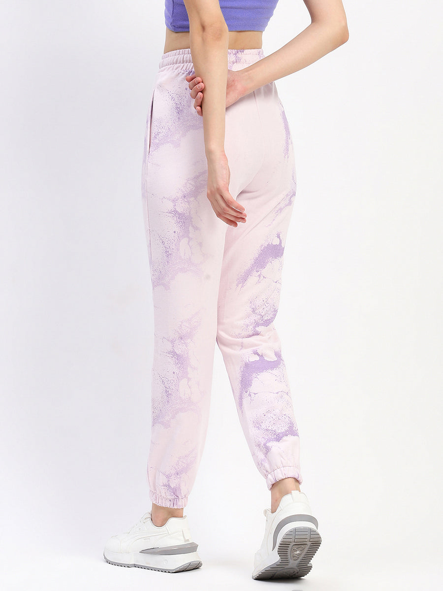 mSECRET Camouflage Print Cotton Mauve Joggers