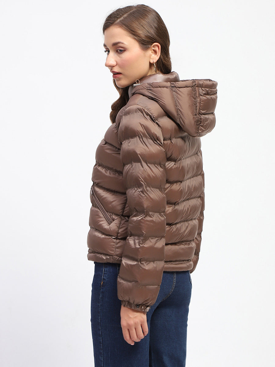 Madame Quilted Brown Puffer Jacket