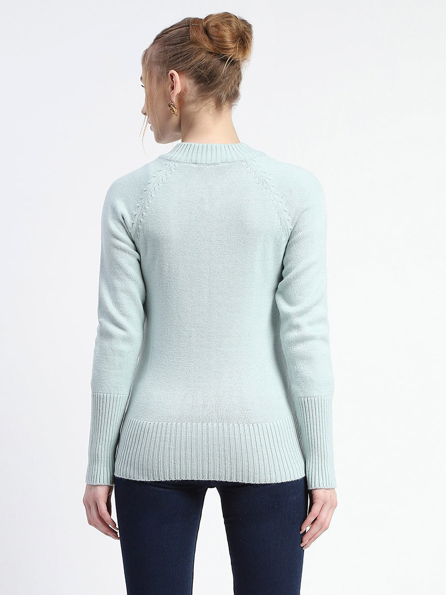 Madame Mint Full-Zip Knit Sweater